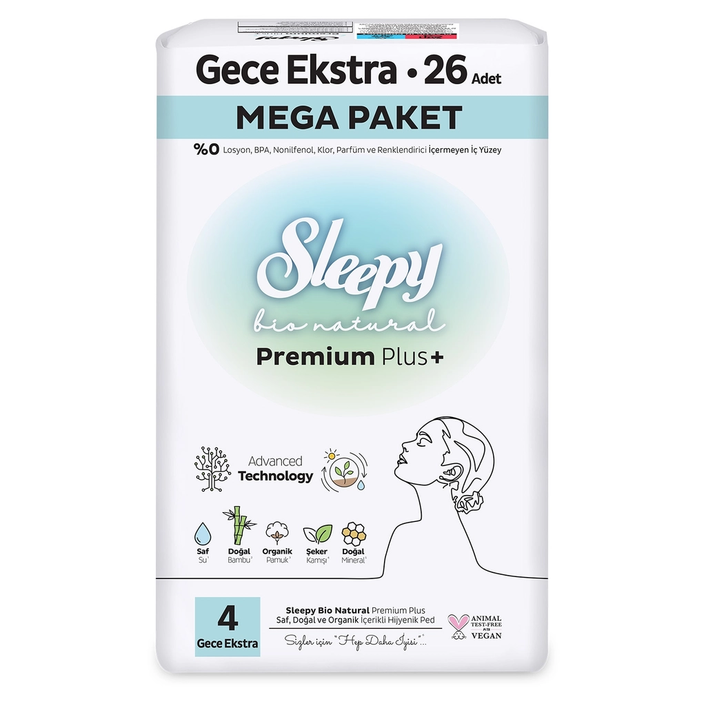 SLEEPY BIO NATURAL MEGA GECE EXTRA PED 26 ADET