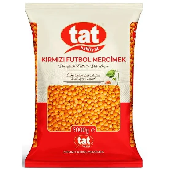 Tat Kırmızı Mercimek Futbol Yerli 5.000 Gr
