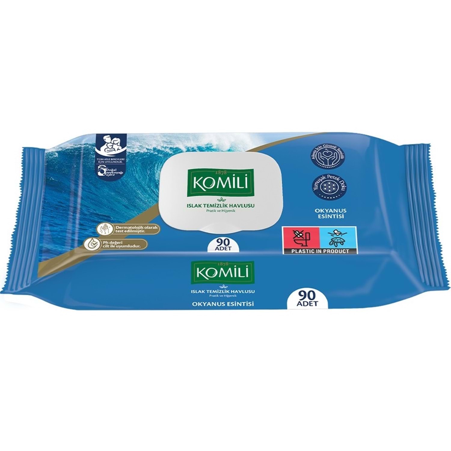 KOMİLİ ISLAK HAVLU 90 LI OKYANUS 