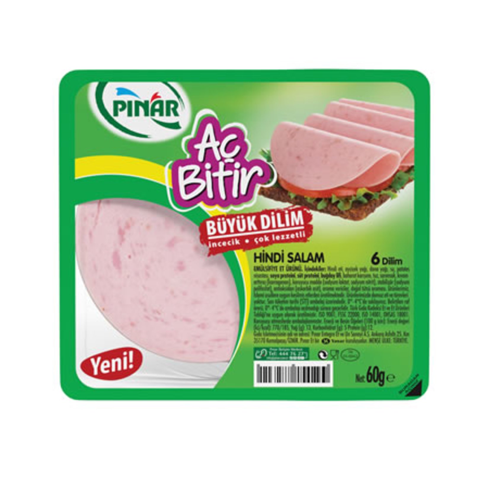 PINAR SALAM AÇ BİTİR 60GR (B.DİLİM)