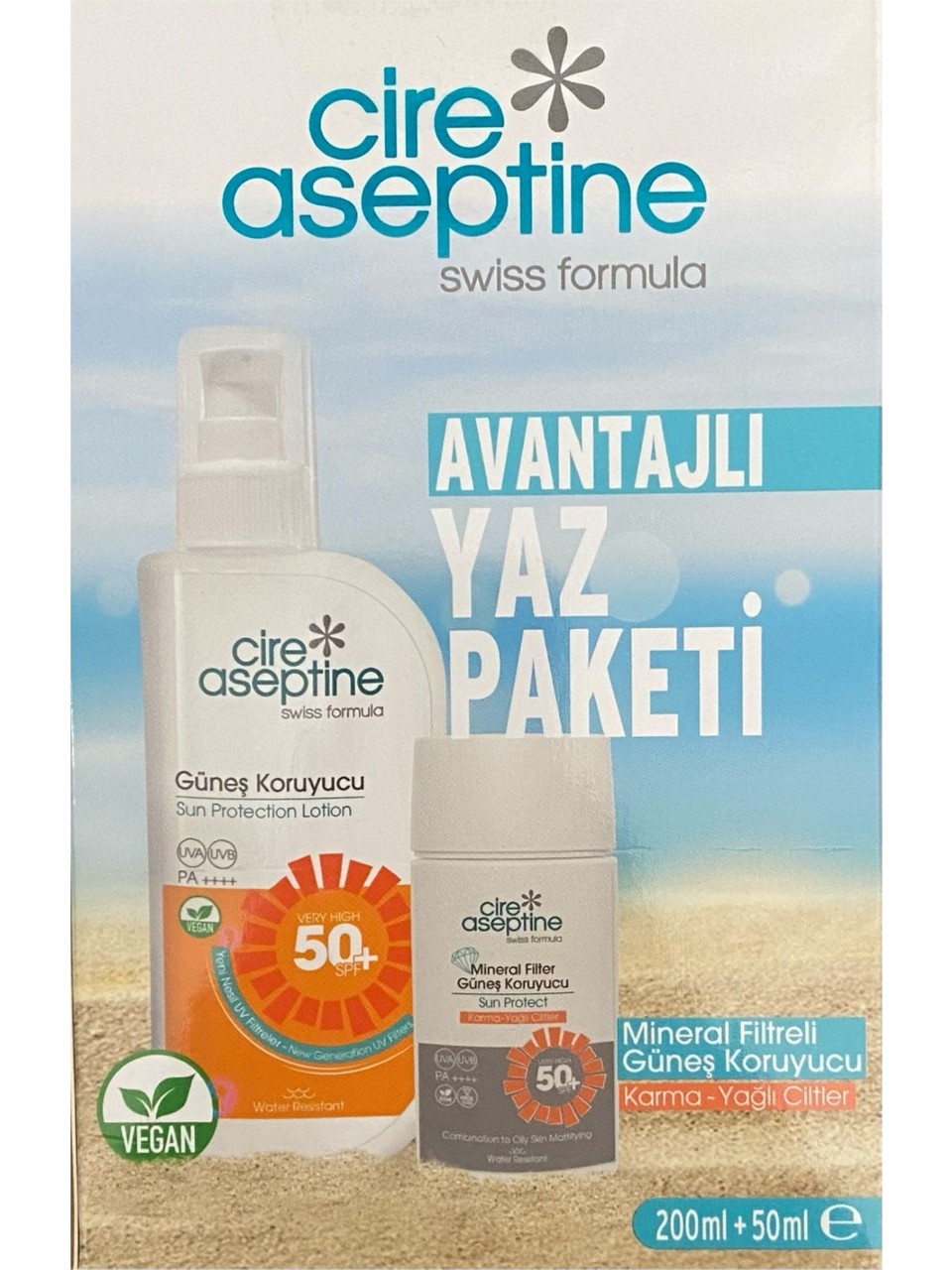 CİRE ASEPTİNE AVNTJLI YAZ PKT. (200+50 ML)
