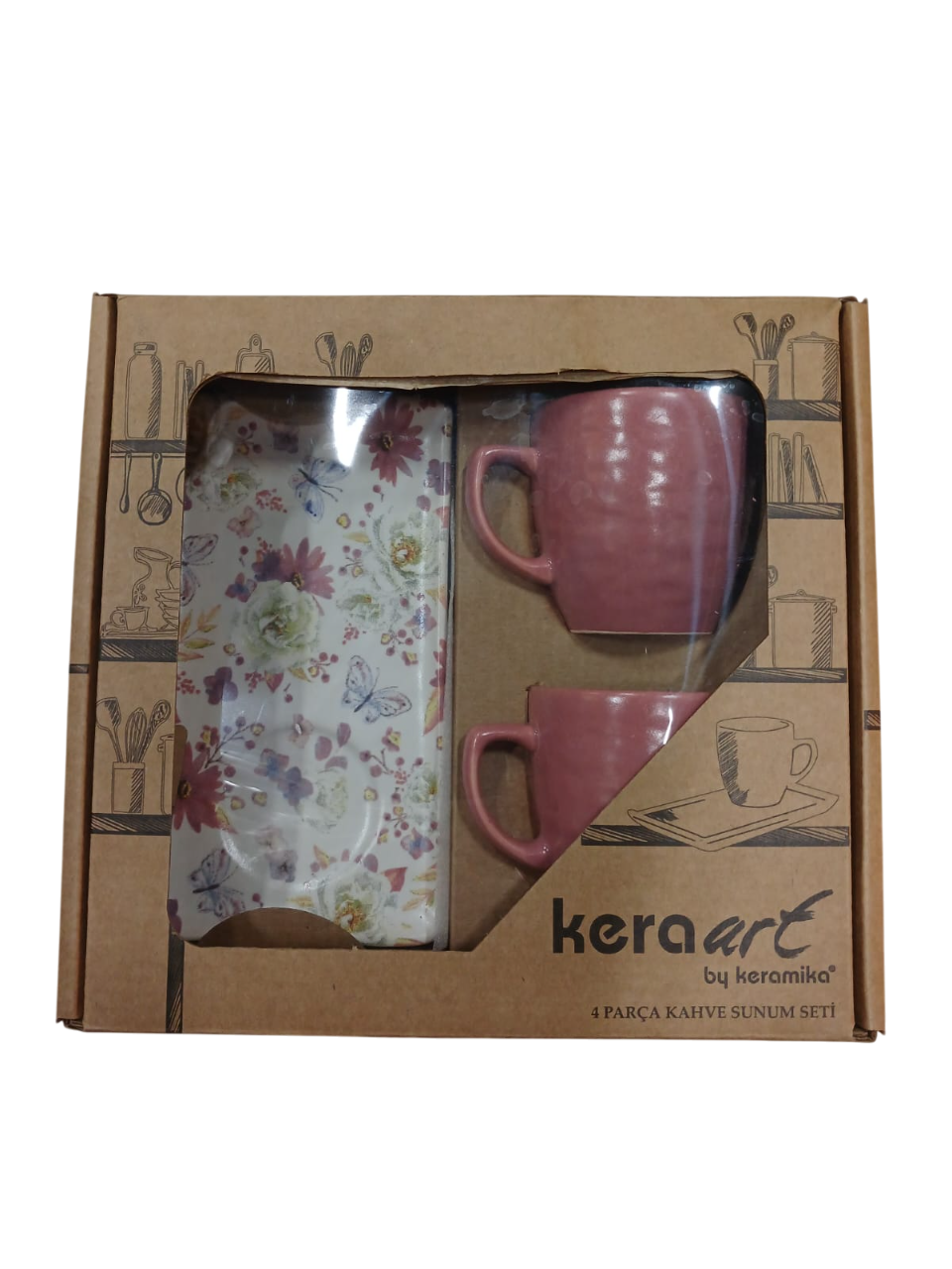 KERAMİKA SET ATIŞTIRMALIK 2 KİŞİL FİNCAN