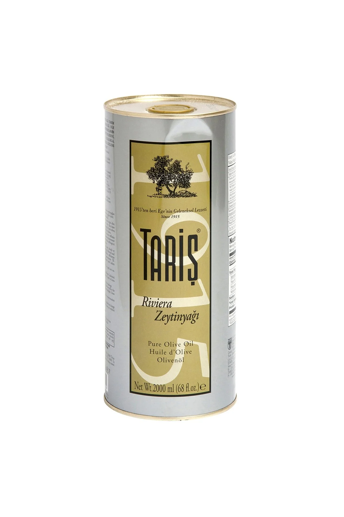 TARİŞ RİVİERA ZEYTİNYAĞI 2 LT.TENEKE