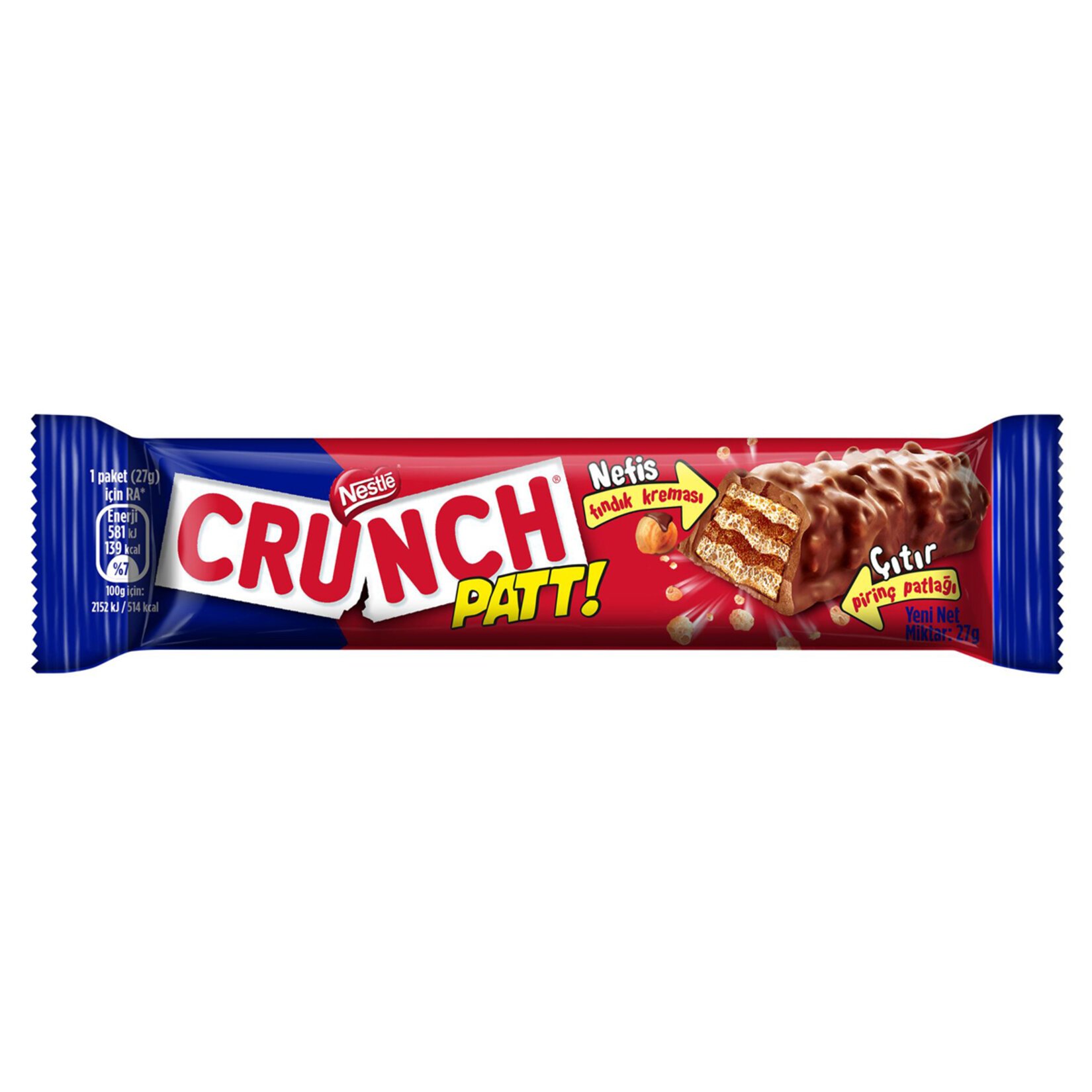 CRUNCH Patt Choc Coat Wfr (27g)