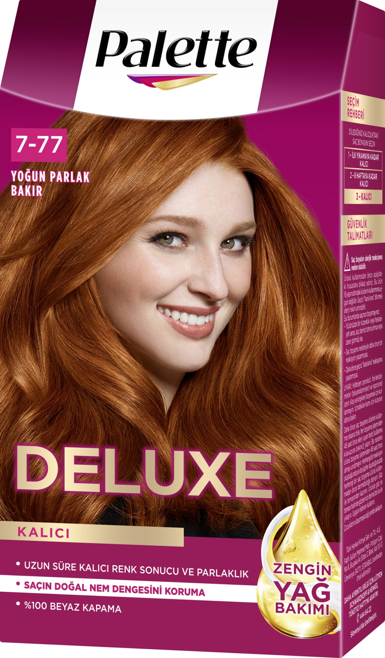 PALETTE DELUXE SAÇ BOYASI 50 ML 7-77 YOĞUN PARLAK BAKIR