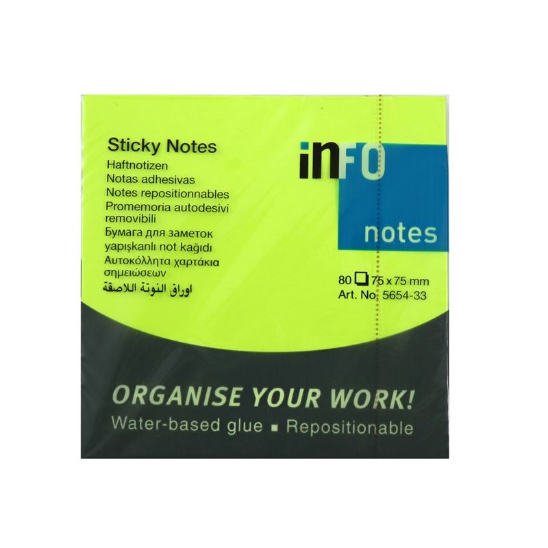 iNFO NOTES 75X75 YEŞiL 80YP