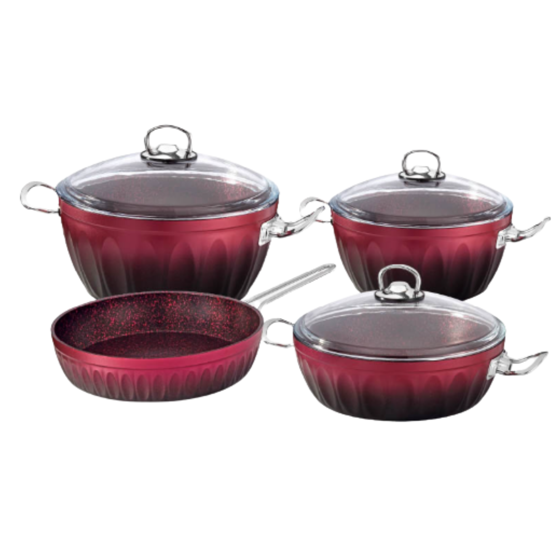 HASCEVHER GLORİA 7 PCS SİLİKON TENCERE MAGENTA