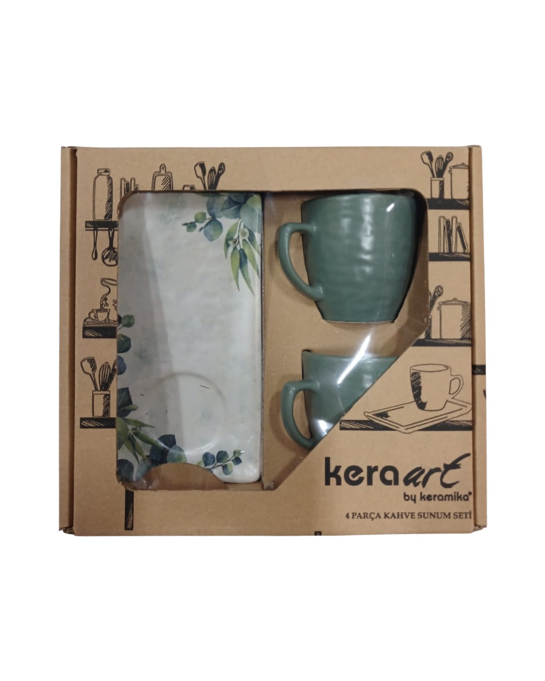 KERAMİKA SET ATIŞTIRMALIK 2 KİŞİL FİNCAN
