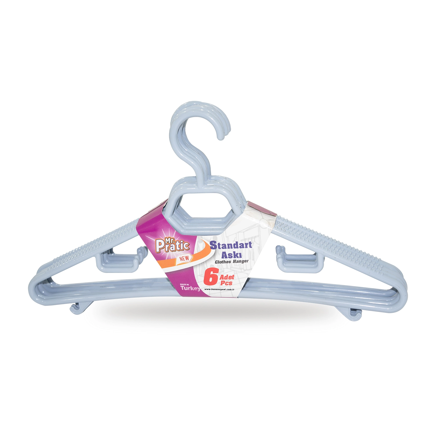MR PRATİC STANDART PLASTİK 6'LI ASKI (MR 194)
