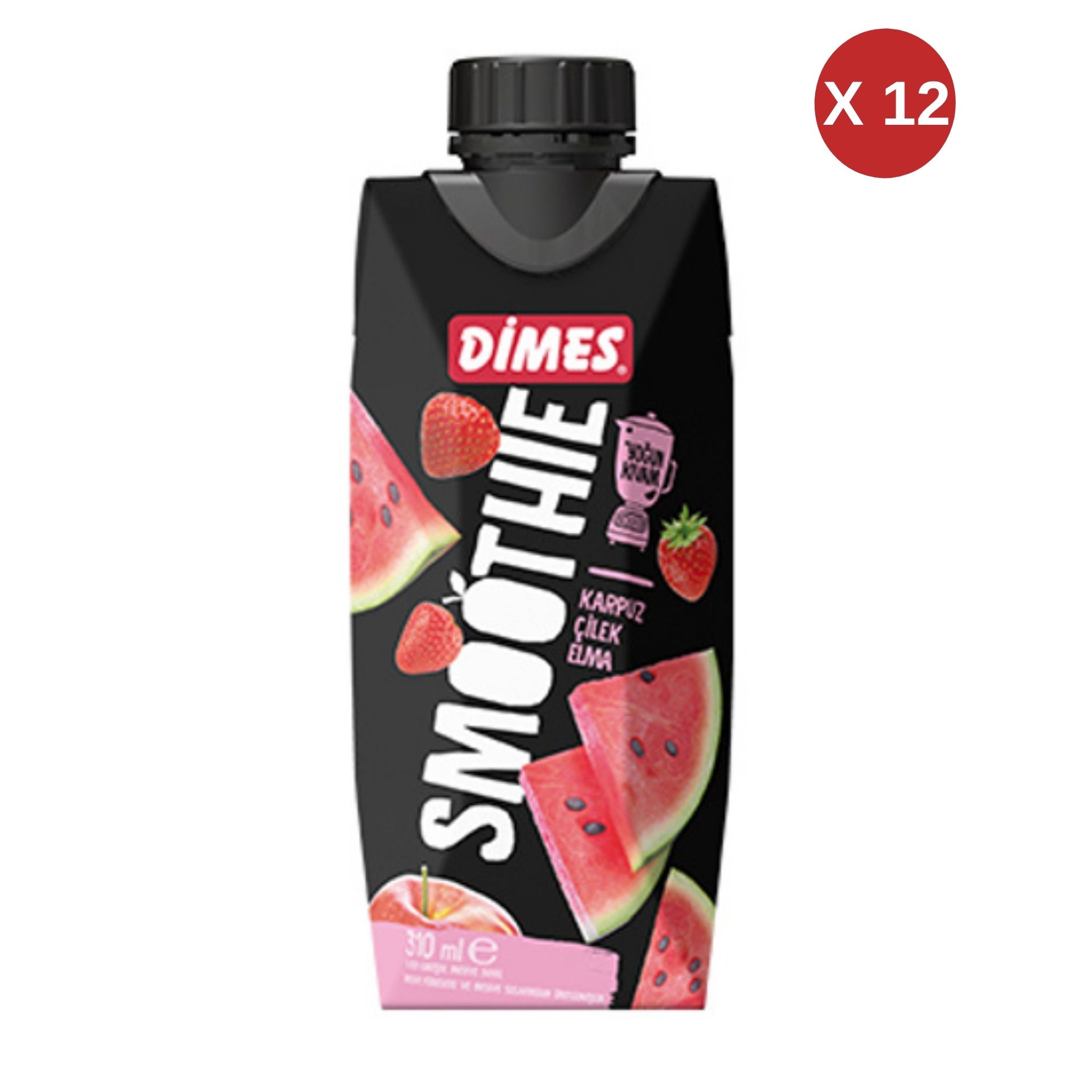 DİMES SMOOTHIE PEMBE 310 ML 12 ADET