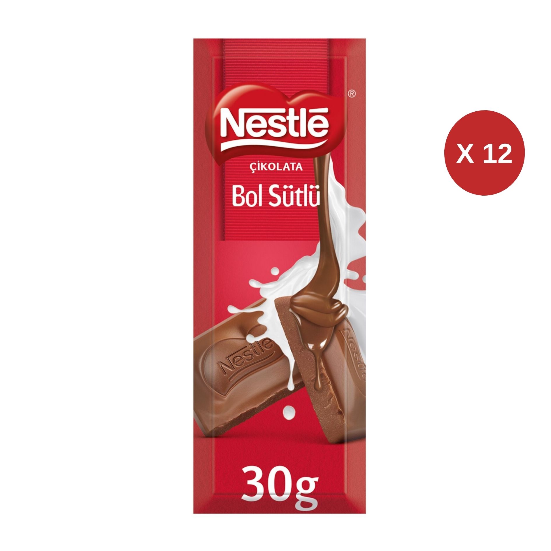 NESTLE Sütlü Çikolata Baton (30g) (12 ADET )