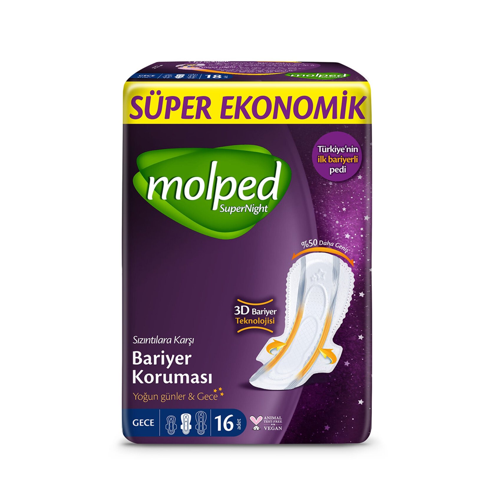 MOLPED SÜPERNİGHT SÜPER GECE 16 LI SÜPER EKONOMİK