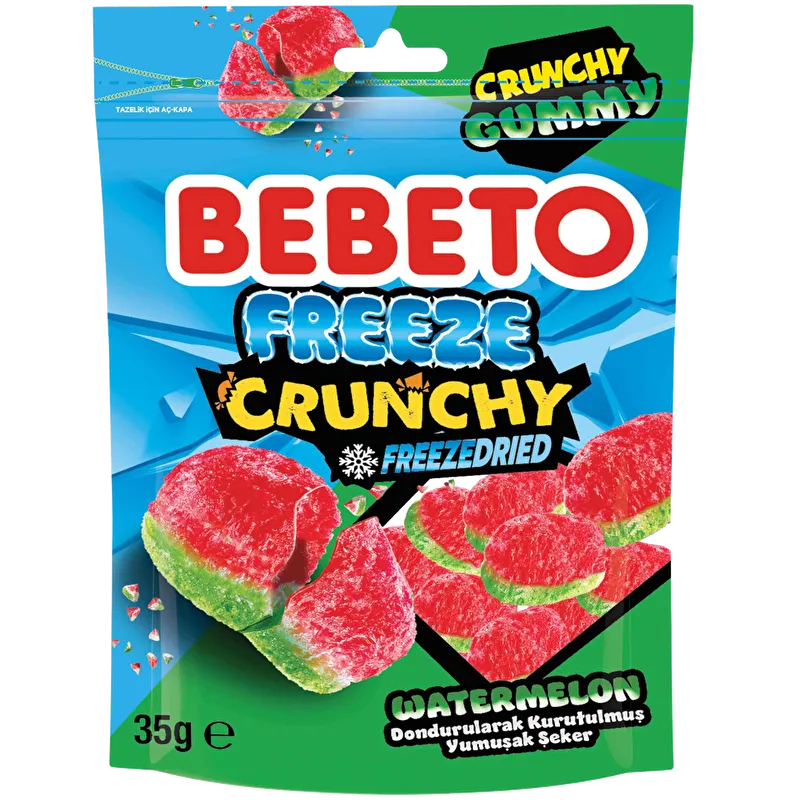 Bebeto Freeze Crunchy Jelly 35 Gr. Karpuz Aromalı
