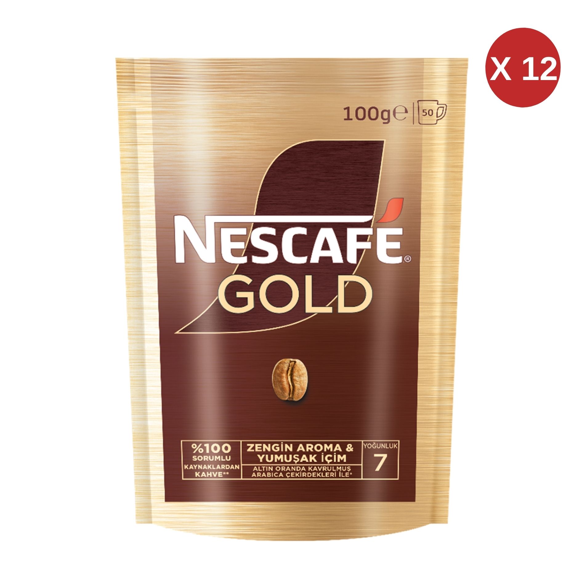  NESCAFE GOLD 100 GR  12 ADET