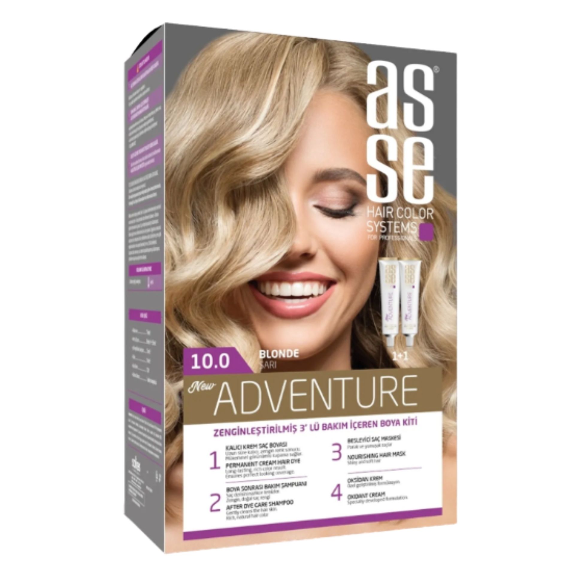 ASSE (10.0) SAÇ RENKLERİ SETİ SARI (50+50 ML)